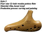 AOOKMIYA Wooden Ocarina 12 Holes Alto C Tone Sound Therapy Professional Performance Ocarina Beginner Original Musical Instruments AOOKMIYA.COM