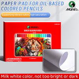 AOOKMIYA Marie's 30 Sheets A4/8K Colored Pencils Paper Pad with Oil-based,111lb/180g Sketchbook for Dry Media Oil Pastel,Sketch,Charcoal