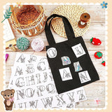 AOOKMIYA 2Pc Perforated Plant Embroidery Decal DIY Hat Coat Dress Pants Accessories Cloth Sticker Flower Pattern Water Soluble Stabilizer