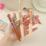 Capibala 36Pcs Gel Pen Cartoon Set Sparkling Diamond Particles 0.7mm Black Acrylic Pendant Pen Students Learn Stationery