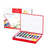 AOOKMIYA 24/36/48 Colors Faber Castell Watercolor Paint Set in Portable Case With Water Brush Pens and Sponge For Beginners Professionals AOOKMIYA.COM