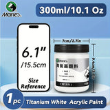 AOOKMIYA 1pc Marie's Titanium White Acrylic Paint, 100/300ml(3.38oz/10.1oz) for Rocks,Wood,Crafts,Painting,Wall,for Artist,Adults