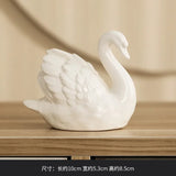 AOOKMIYA ART+ Creative Gifts Lovers Swan Ceramic Trinket Creative Black and White Living Room Study Animal Bonsai DIY Soft Decoration Home Accessories