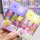 36pcs Cartoon Kuromi My Melody Cinnamoroll Pompom Purin Tape Diy And Paper Tape Hand Tape Stickers Student Stationery Wholesale