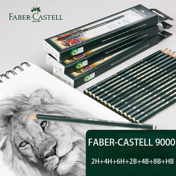 Faber-Castell 9000 Graphite Sketch Pencil Sets Art 2H - HB set of 8