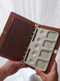 AOOKMIYA Handmade Retro Ceramic Watercolor Palette, Leather Clip, Loose Leaf Notebook, Outdoor Travel, Landscape Sketching  AOOKMIYA.COM