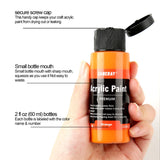 24-Color 60ML Acrylic Paint Set Student Art DIY Graffiti Hand-Painted Spray Paint for Creative Painting Projects