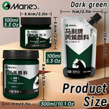 AOOKMIYA 1pc Marie's Forested Green Acrylic Paint Pigment 100/300 m(3.38 oz/10.1oz),Professional for Stone,Adults,Indoor & Art Paint