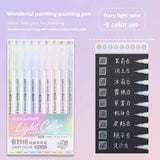198/6 PCS Drawing Highlighter Morandi Gel Pen Student Diary Scrapbook Painting DIY Gel Pen Office School Supplies Stationery