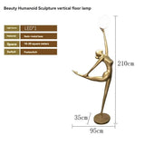 Misha White Goddess Statue Floor Lamp , Liberty Sculpture Floor Lamp , Art Human Floor Lamp