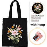AOOKMIYA Embroidery kit for Beginners with Pattern Canvas Tote Bag,Arts and Crafts Supplies for Adults,DIY Needlepoint Kits for Crafts