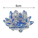 AOOKMIYA Crystal Lotus Flower Figurine Home Wedding Decoration Glass Craft Collection Paperweight Table Ornaments Souvenir Gifts