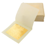 AOOKMIYA 24K Genuine Gold Leaf 50 sheets 99.99%  Gold Foil 4.33 X 4.33cm for Decoration,Art,Spa Makeup