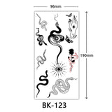 AOOKMIYA Waterproof Flower Temporary Tattoos for Women Black Floral Tattoo Stickers for Hand Arm Body Disposable Fake Tattoo Body Art