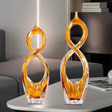 AOOKMIYA Glass Crystal Craft Ornaments, Creative Art Sculpture, Luxury Artwork Statue, TV Cabinet Office Desktop Decoration, Nordic Gifts