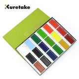 NEW Kuretake Professional Solid Watercolor Paint Set 12/18 Colors Water Color Paints For Painting Art Supplies