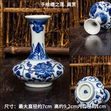 Hand-painted Blue and White Porcelain Bottle, Ceramic Ornament, Mini Vase, Appreciation Bottle, Gift
