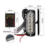 4 in 1 LED Warning Strobe Light 12V 24V Car Grille Emergency Flash Police Signal Lamps Auto Stroboscope for Truck Offroad SUV