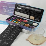AOOKMIYA Pearl Solid Watercolor Paint Set in Portable Box Nail art exclusive Palette Travel Watercolor Set for Amateur Hobbyists AOOKMIYA.COM