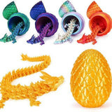 3D Printed Dragon Egg Dragon Gift Set Gemstone Ornament Full Articulated Crystal  Collectible Statue for Home Decor decoracion