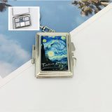 AOOKMIYA Empty Mini Watercolor Palette Portable Keychain Watercolor Iron Box 6 Grid 0.5ML Student Travel Sketch Art Supplies