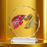 Koi Crystal Ornaments for Desktop Home Decoration Yearly Abundance Gift-giving Handicrafts for Housewarming