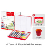 AOOKMIYA 24/36/48 Colors Faber Castell Watercolor Paint Set in Portable Case With Water Brush Pens and Sponge For Beginners Professionals AOOKMIYA.COM