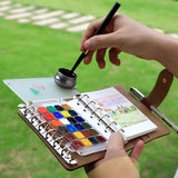 AOOKMIYA Empty Watercolor Palette A7 Loose-leaf Watercolor Book Portable Acrylic Watercolor Box Paint Tray Travel Sketching Art Supplies