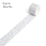 Antique Hand Account Material and Paper Tape European and American Retro English Text Hand Account Decorative Stickers