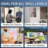 AOOKMIYA 12pcs Canvas Board Bulk 7x9in,Painting White Blank Canvas Panels for Oil,Acrylic,Gouache,Tempera,Flow Pouring,for Artist,Adults