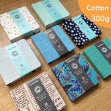 AOOKMIYA 100% Cotton Watercolor Book 300g Fabric Hand Ledger Fine/Medium Coarse Portable Square Pocket Painting Book Art Supplies
