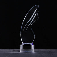 AOOKMIYA Customized Transparent Crystal Trophy, Five-Star, Creative Awards Ceremony, Competition Event, Craft Gift, Home Decorations, 1Pc