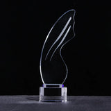 AOOKMIYA Customized Transparent Crystal Trophy, Five-Star, Creative Awards Ceremony, Competition Event, Craft Gift, Home Decorations, 1Pc