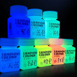AOOKMIYA 58g/bottle Luminous Acrylic Paint Luminous Waterproof Handmade DIY Bottles Clothes Shoes Fabric Paint Painting Supplies