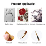 6/9/12/16Pcs Chinese Calligraphy Brushes Set with Roll-up Bamboo Brush Holder Sumi Painting Writing Kanji Art Watercolor Brush