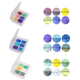 Portable 6 Colors 1ML Handmade Solid Pearlescent Watercolor Pigment Metallic Glitter Manicure Painted Nail Art Supplies