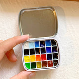 AOOKMIYA Schmincke Master Watercolor Paint Packing 12 Colors Seascape Marine Plant Artist Painting Portable Paint Box Art Supplies