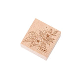 AOOKMIYA Wooden Rubber Stamp Retro Literary Style Flower and Plant Handbook Printing DIY Decoration Material Scrapbook Student Supplies