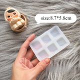 AOOKMIYA Six-hole No-wash Silicone Palette Easy To Clean Acrylic Paint Empty Mixing Tray Palette Tray for Painting Art Supplies