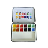 AOOKMIYA Watercolor Palette Ceramic 6/12 Grid Watercolor Palette Box Travel Portable Paint Tray Artist's Painting Art Supplies