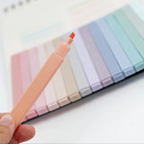 16pcs Square Highlighter Markers Painting Tools for Journaling School Office Supplies for Students Artists and Stationery Lovers