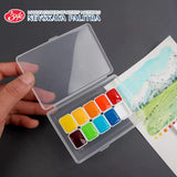 Russian White Night Watercolor Paint 9 Color Portable Pigment Box 0.5/1ML Master Summer Plant Landscape Painting Art Supplies
