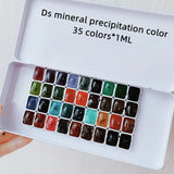 AOOKMIYA American Daniel Smith Mineral Stone Precipitation Artist Grade Watercolor Paints Aquarelle 35 Colors 0.5ml 1ml Art Supplies