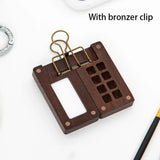 Empty Box Mini Watercolor Paint Palette Black Walnut Portable Wooden Paint Empty Box 8 Grid Wooden