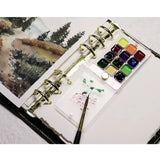 Acrylic ultra-thin watercolor dispensing box Outdoor sketching portable paint tray Suitable for A5 A6 A7 A8A9 looseleaf handbook