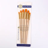 oil paintbrush Set of 6 hook pens Art acrylic brushes paintbrush brush brush set durable brush