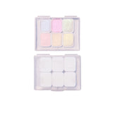 Portable 6 Colors 1ML Handmade Solid Pearlescent Watercolor Pigment Metallic Glitter Manicure Painted Nail Art Supplies