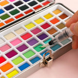 AOOKMIYA Watercolor Pigment Set, 50/72/90/100 Colors Portable Solid Painting Kit Professional Glitter Manicure Nail Draw DIY Art Supplies AOOKMIYA.COM