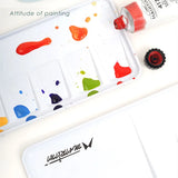 AOOKMIYA Martini Metal Watercolor Palette Multi-zone Toning Easy To Clean Portable Watercolor Painting Tools Paint Plate Art Supplies