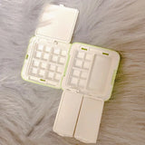 AOOKMIYA 24/48 Grid Portable Watercolor Paint Box Foldable Painting Palette Mini Watercolor Packing Moisturizer Box Travel Art Supplies
